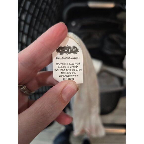 Mudpie Gown Infants 0-3 Months White Pink Knotted Gown Floral Bamboo Baby Girl - Picture 8 of 8